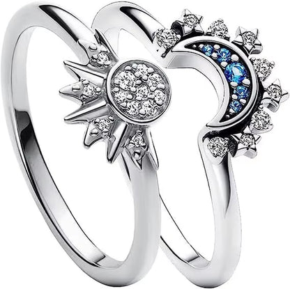 Sun & Moon Matching Ring Set