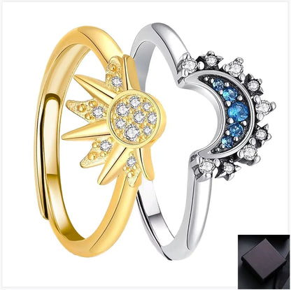 Sun & Moon Matching Ring Set