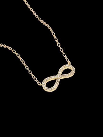 Cubic Zirconia Infinity Charm Necklace