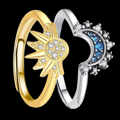 Sun & Moon Matching Ring Set