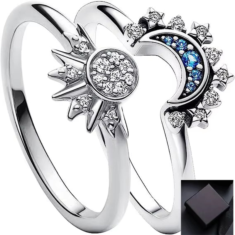 Sun & Moon Matching Ring Set